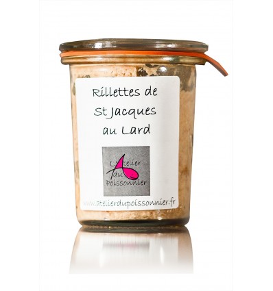 RILLETTES DE SAINT JACQUES AU LARD 90gr- ATELIER DU POISSONNIER - Maison Ferrero - Epicerie à Ajaccio